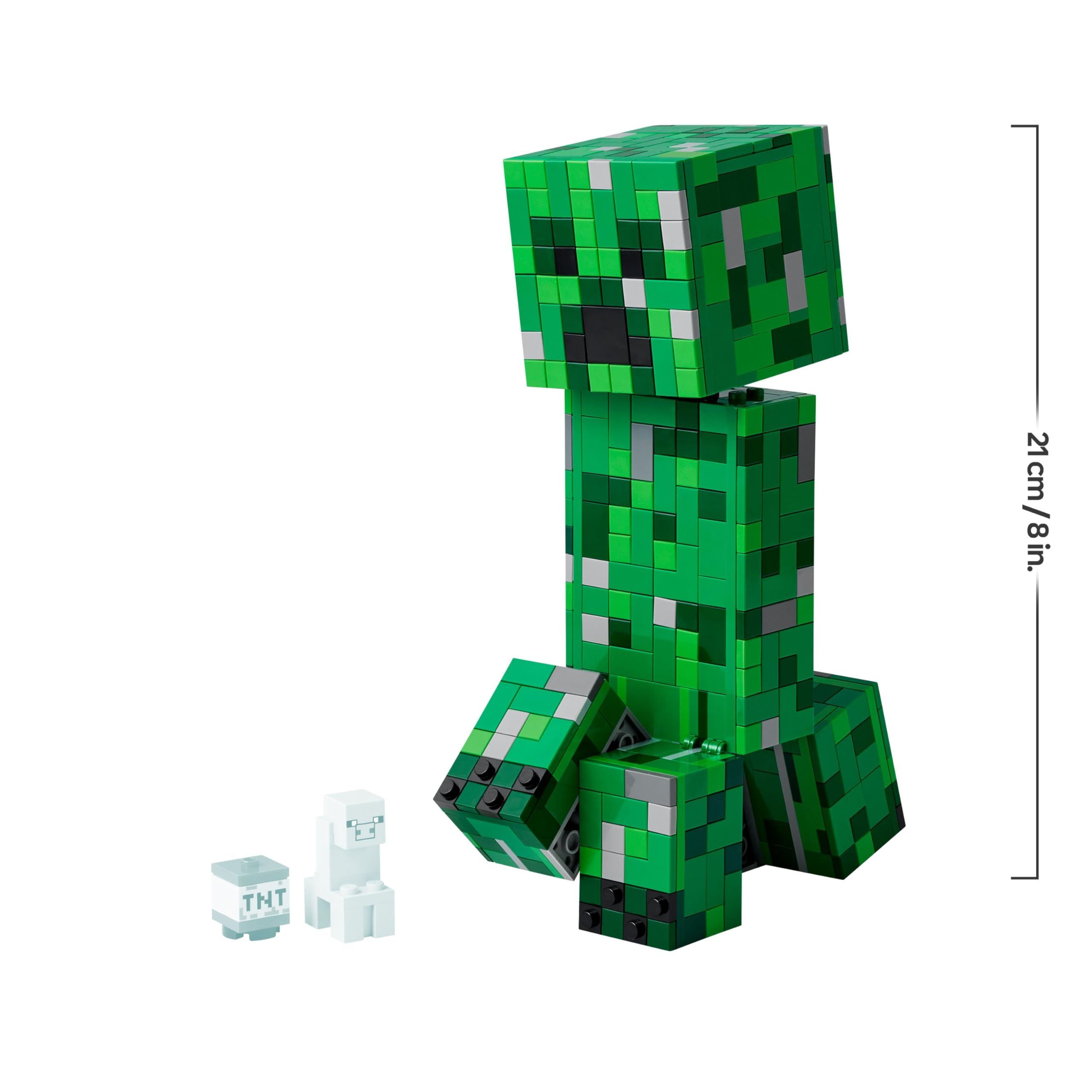 LEGO Minecraft Der Creeper - Gamer Spielzeug -Bewegliche Actionfigur - Interaktives Spielset mit TNT-Element - Kinder DIY Deko - Gaming Geschenk für Jungen, Mädchen & Teenager ab 10 Jahren - 21276 9