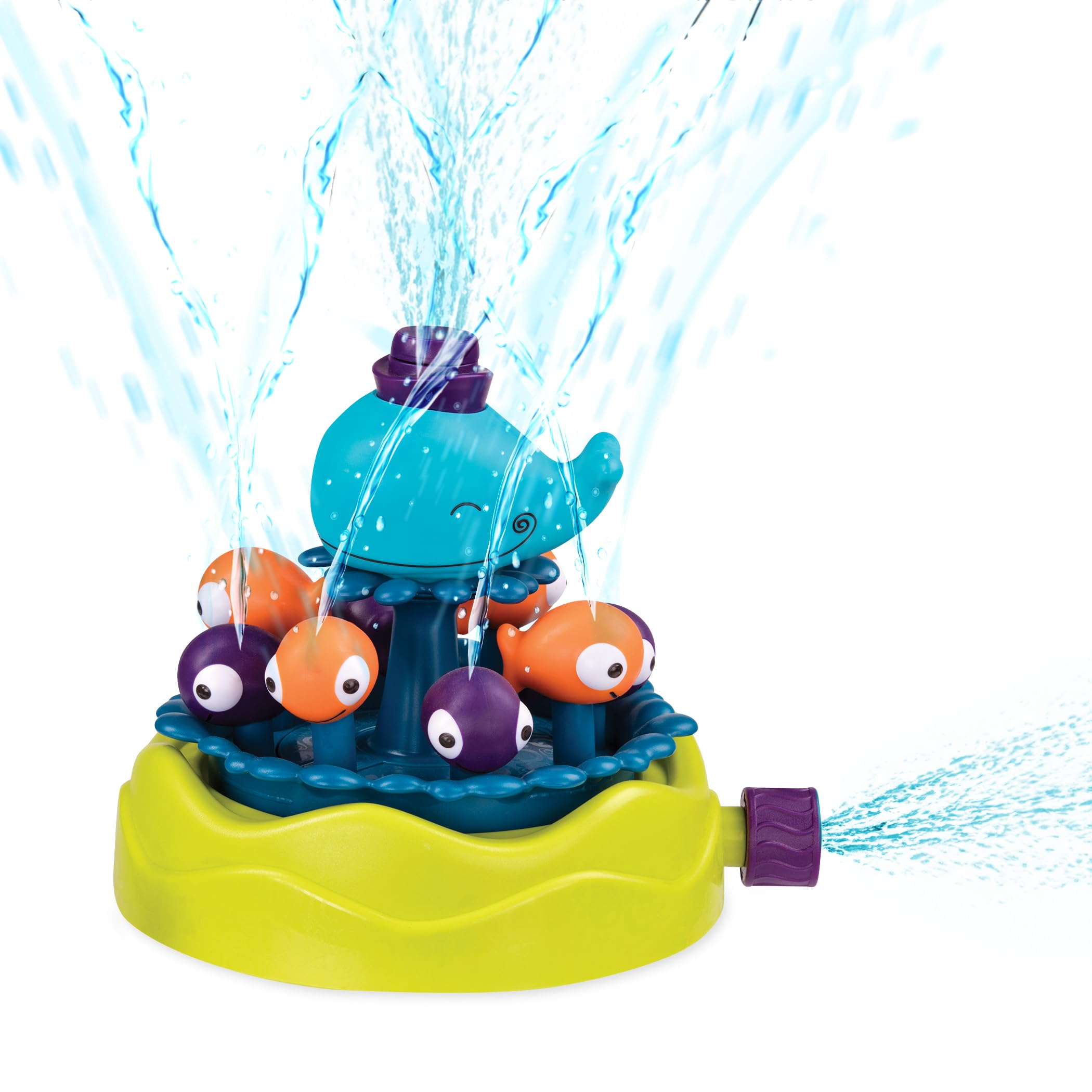 B. toys – Whirly Whale Water Sprinkler for Backyard Fun – Outdoor Water Play Toy – Sprinkler for Toddlers & Kids – 2+ Years