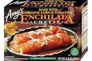 Amy's Frozen Meals, Cheese Enchilada, Made With Organic Corn and Tomatoes, Gluten Free Microwave Meals, 9 Oz