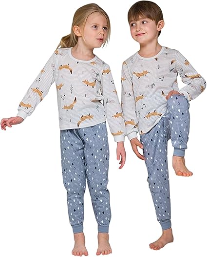 Amazon あるこんたるこん Tb ルームウェア ブラウンフォックス ベビー キッズ ジュニア 女の子 男の子 長袖 シャツ パジャマ 150 パジャマ 通販