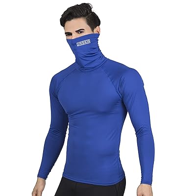 DRSKIN Turtleneck Compression Top Thermal Cool Dry Sports Shirt Baselayer Running Long Sleeve Men