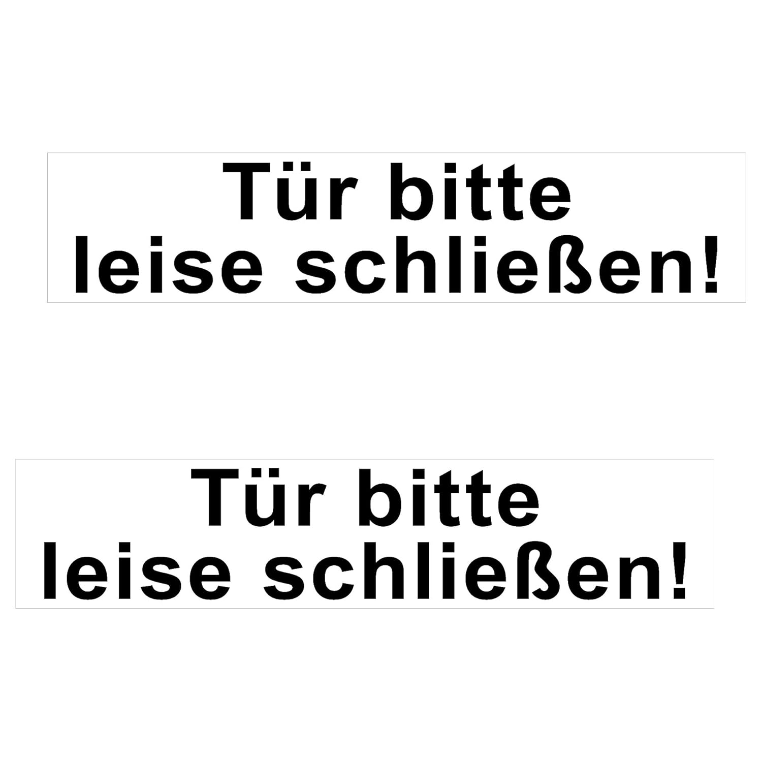 2 Aufkleber 20cm Sticker Tür Bitte Leise Schließen Wand ...