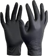 100 Black Nitrile Disposable Gloves Powder Free Large 100 Pack view 2