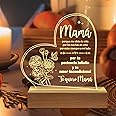 Gifts for Mom in Spanish, Regalos para Mamá Engraved Acrylic Night Light, Regalo Cumpleaños Madre, Spanish Mom Birthday Gifts, Gifts for Mamá from Daughter Son