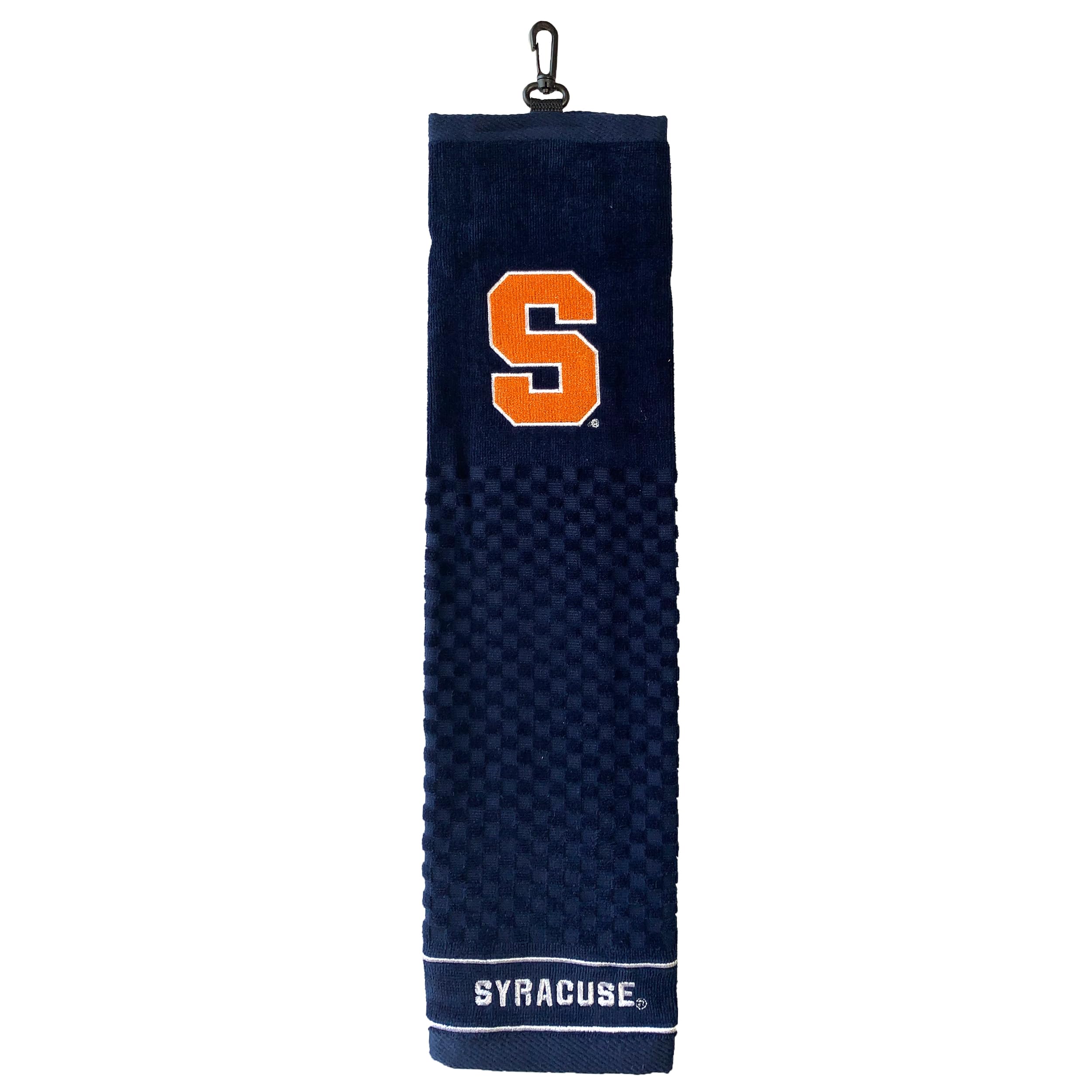Team Golf NCAA Syracuse Orange Embroidered Golf Towel Embroidered Golf Towel, Checkered Scrubber Design, Embroidered Logo