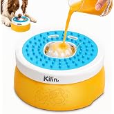 KILIN Slow Feeder Dog Licking Bowl with Rolling Ball,4 Non-Slip Pads,8fl oz | Dog Enrichment Toys for Dogs with Bone Broth, Yogurt and Wet Puppy Treat, Interactive Lick Ball for Dogs with Anxiety