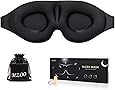 Sleep Eye Mask for Men Women, 3D Contoured Cup Sleeping Mask & Blindfold with Ear Plug Travel Pouch, Concave Molded Night Sleep Mask, Block Out Light, Soft Comfort Eye Shade Cover for Yoga Meditation