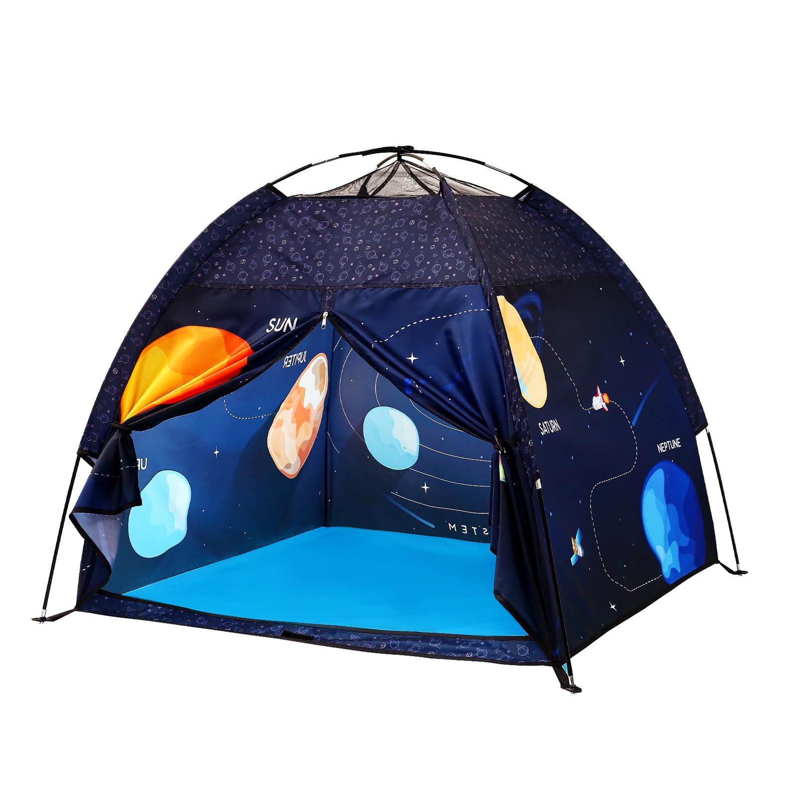 Kids Play Tent Lucky Castle Playhouse for Boys and Girls Easy Fun Dome Tent Camping Playground Pop Up Tent for Kids Indoor and Outdoor Imaginative Play Perfect Kid's Gift (Solar System)