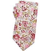 Mantieqingway Men's Cotton Floral Neck Tie 2.56'' Printed Skinny Tie