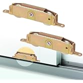 2 Pack Sliding Patio Door Tandem Roller Assembly Fits for Truth P/N #31761A &amp; #30410, Milgard, Marvin, Jeld-Wen, 5-3/4" Screw Hole Centers, 1-1/4" Steel Ball Bearing, Side Adjustment