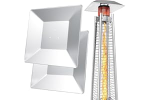 Zonon 2 Pack Patio Heat Reflector Shield for Propane Outdoor Heater Cover Replacement 4 Sided Pyramid Patio Heat Reflector Shield Top 3 Holes Distance 2.75 Inches/ 7 cm Parts for Outdoor Heaters