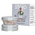 STOJO Collapsible Bowl 3 Set - Translucent Cashmere, 36oz - Reusable Silicone Bowl for Hot and Cold Food - Perfect for Travel, Meal Prep, To-Go Lunch, Camping & Hiking - Microwave & Dishwasher Safe