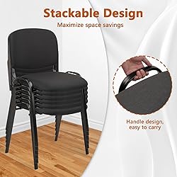 CLATINA Stackable Waiting Room Chairs, Cloth Fabric