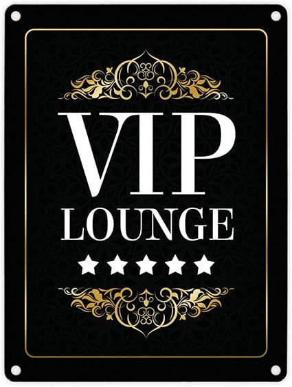 Trendaffe Vip Lounge Metallschild Mit 5 Sterne Motiv Party Luxus Star Feier Bereich Edel Amazon De Garten