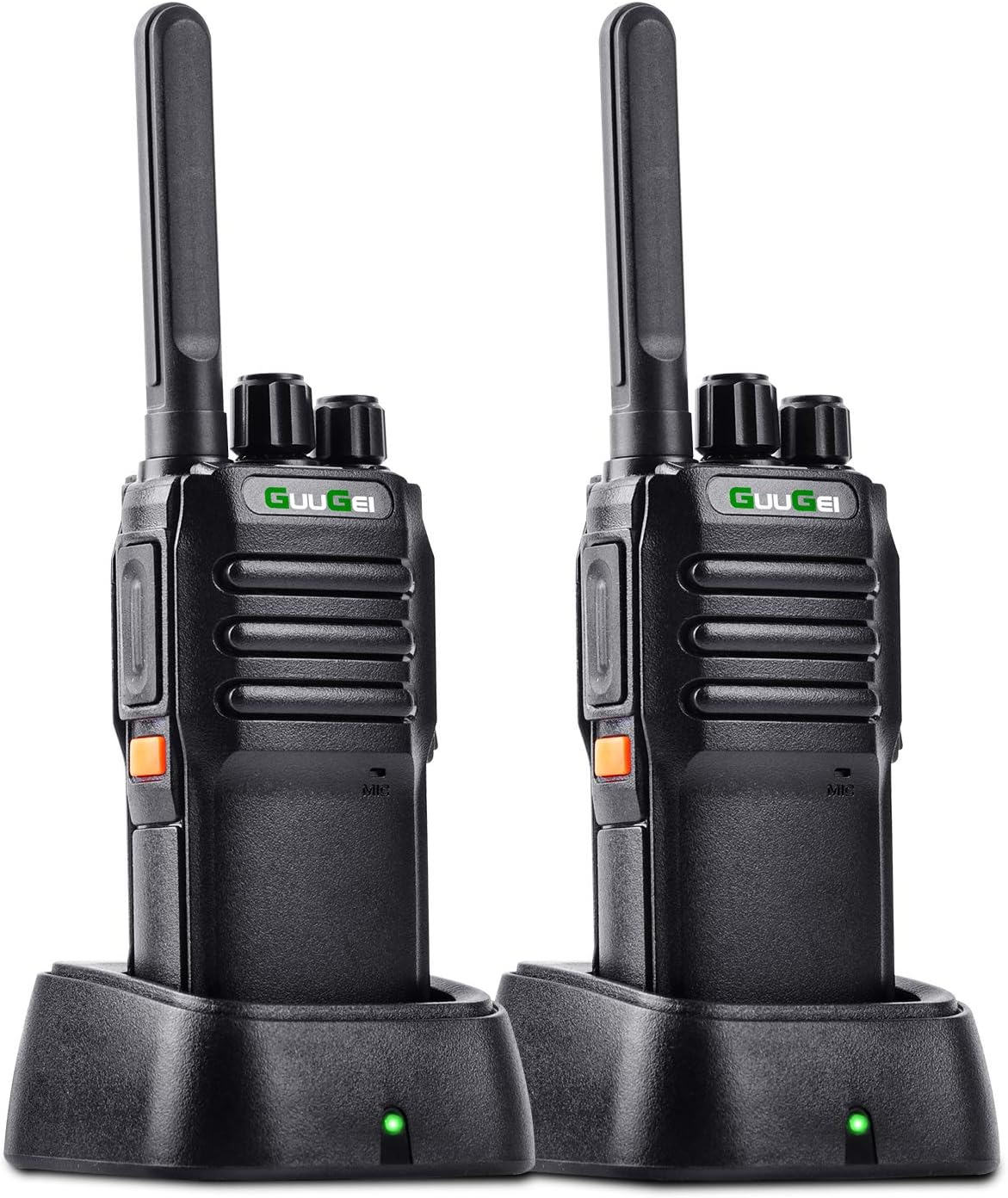 Two Way Radio, GUUGEI 2-Pack Rechargeable Long Range Walkie Talkies for Adults and Kids with Lanyard and Charging Station