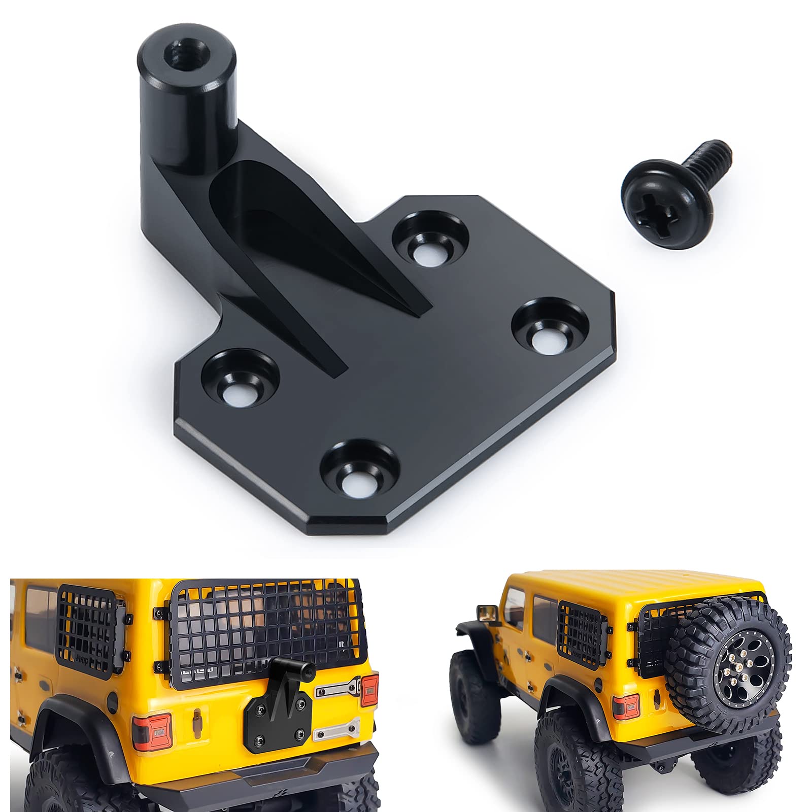 AXspeed Spare Carrier Tire Mount Rack for 1/24th Axial SCX24 AXI00002 JLU CRC RC Crawler Car