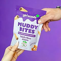 Muddy Bites - Girl Scouts Coconut Caramel - Waffle Cone Snack Bite Sized Filled Cone Bites for Snack or Dessert Made with Can