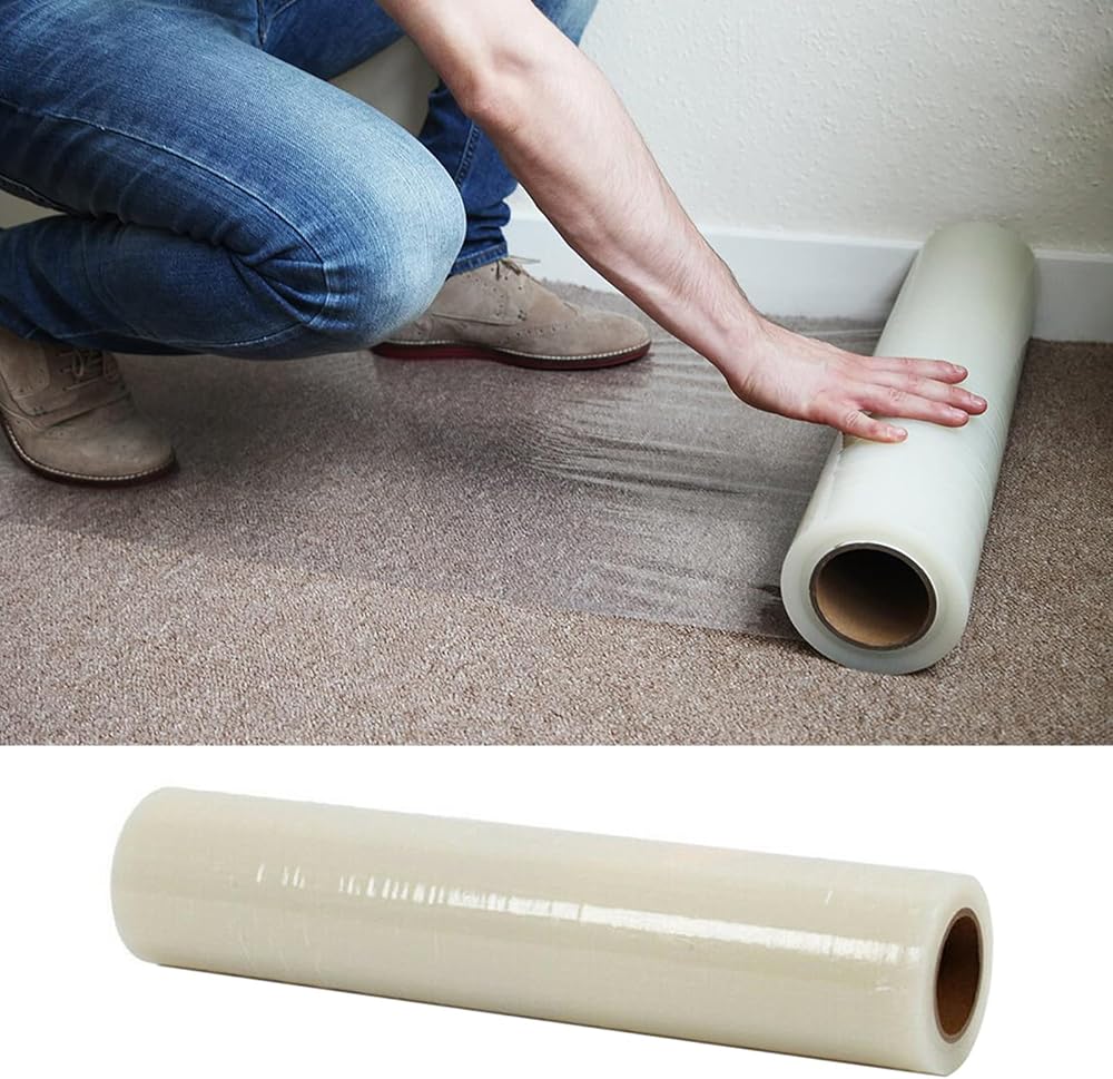 Warmiehomy Carpet Protector Roll 60cm x 10m Self Adhesive 60 Micron