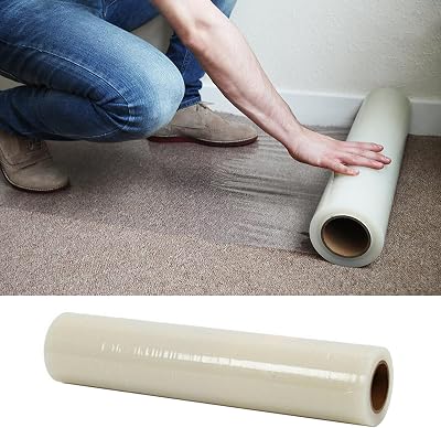 Warmiehomy Carpet Protector Roll 60cm x 10m Self Adhesive 60 Micron