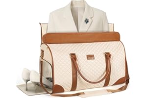 Tonyeee Convertible Garment Duffel Bags for Travel, Carry On Garment Bag with Shoe Compartment, 3 in 1 Foldable Suit Duffle Bag for Women, Jenni Bag for Hanging Clothes