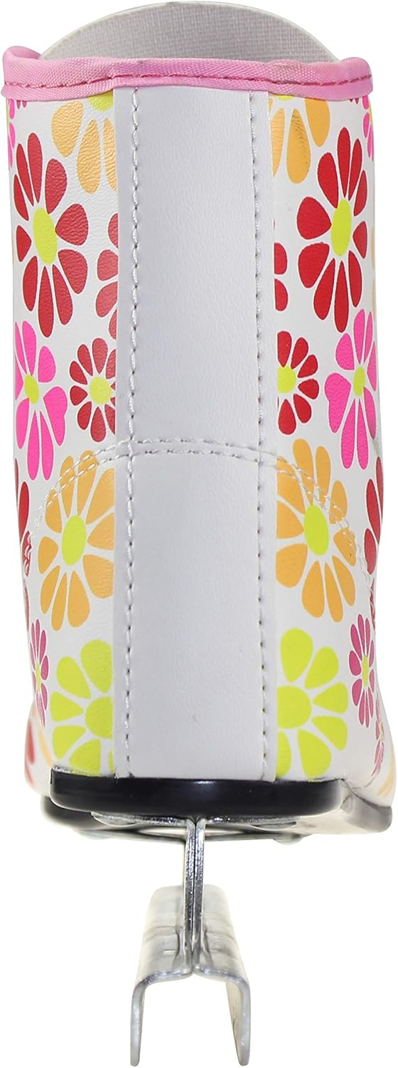 American Athletic Shoe Girl's Little Rocket Double Runner Ice Skate, White, 8 : Childrens Ice Skating Skates : Sports & Outdoors