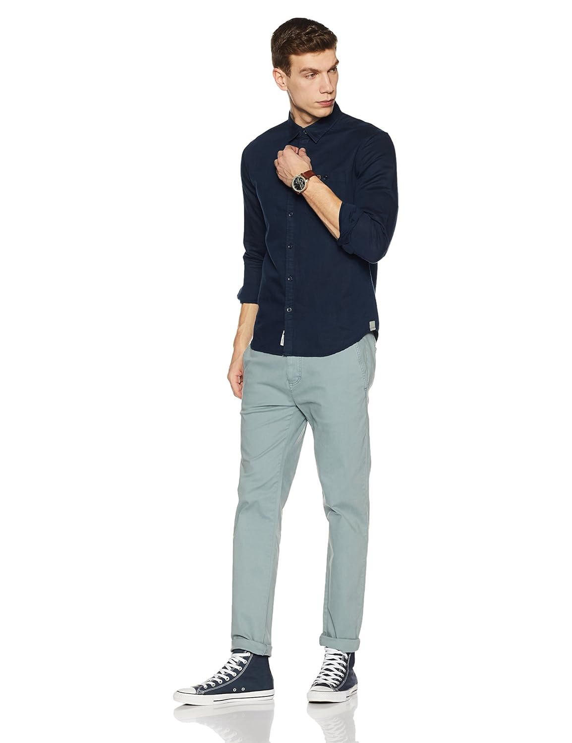 symbol amazon brand men's casual regular fit shirt