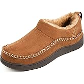 Zizor Men's Moccasin House Shoes Slippers Indoor Outdoor