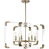 Savoy House 7-1660-6-322 Rotterdam Mid-Century Modern Adjustable Optic Acrylic Pendant, 6-Light 360 Total Watts, 21" H x 25" 