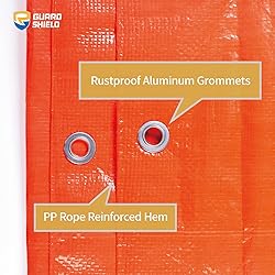 GUARD SHIELD Orange Tarp 20x30 Feet Tarps High