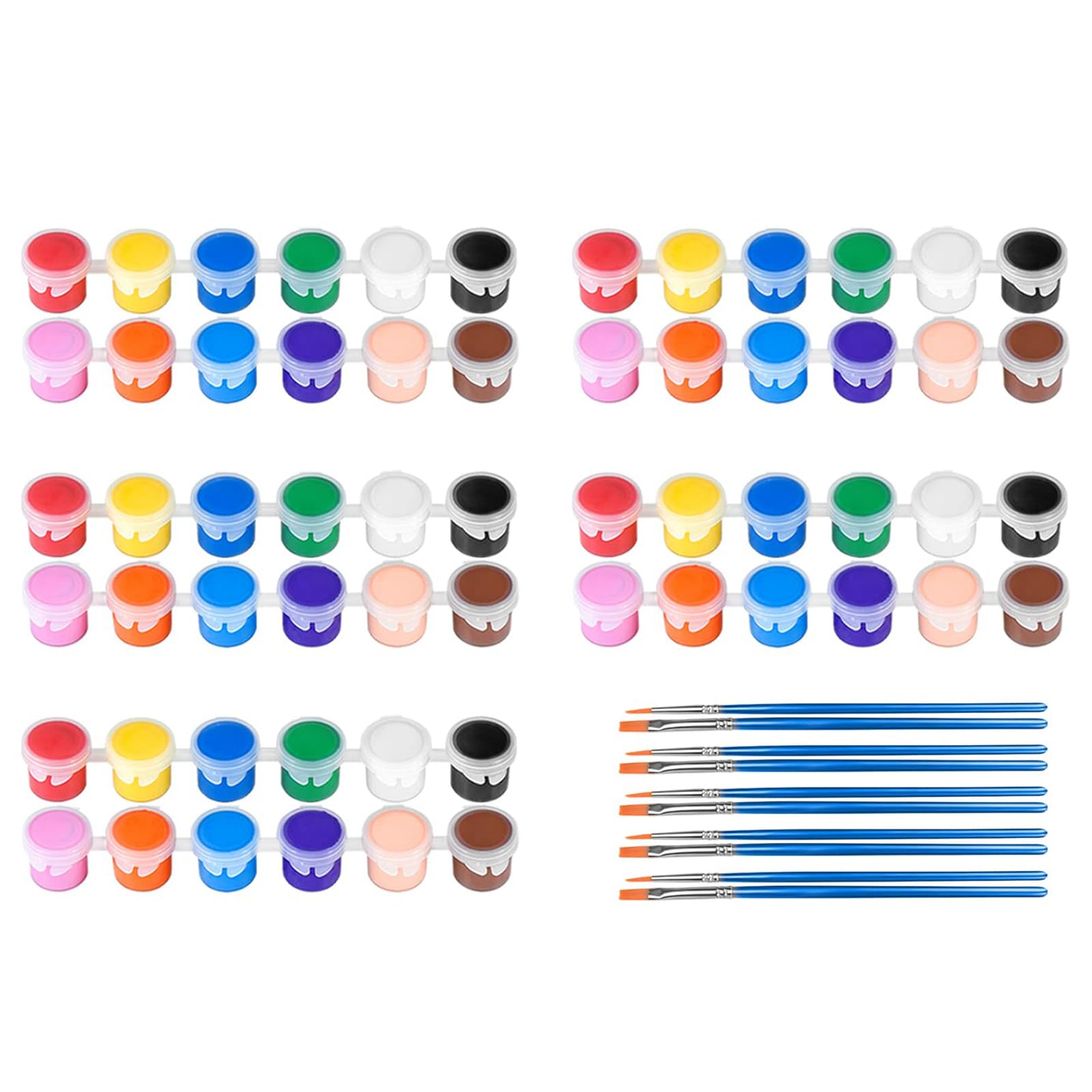 Photo 1 of 5 Pack Mini Acrylic Paint Set,12 Colors Acrylic Paints Strips for Kids&Adults Craft Paint,70 PCS Kids Painting Kit Container Strips Storage, Perfect for Home Birthday Classroom Party Favors……