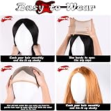 AOMIG Rock Star Heavy Metal Wig Set Blonde Red Bandana 58 cm Long Wig view 7