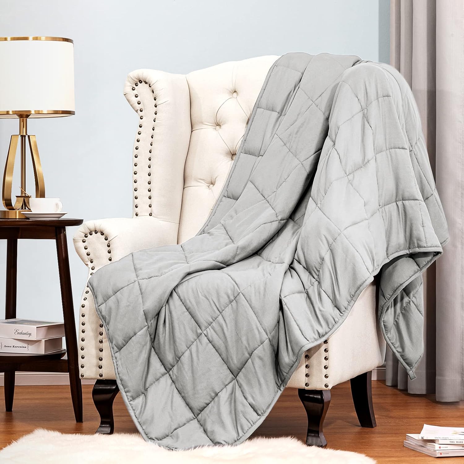 joybest King Size Weighted Blanket 20 lbs 80X87 Soft Comfortable Breathable Cotton Heavy Blanket