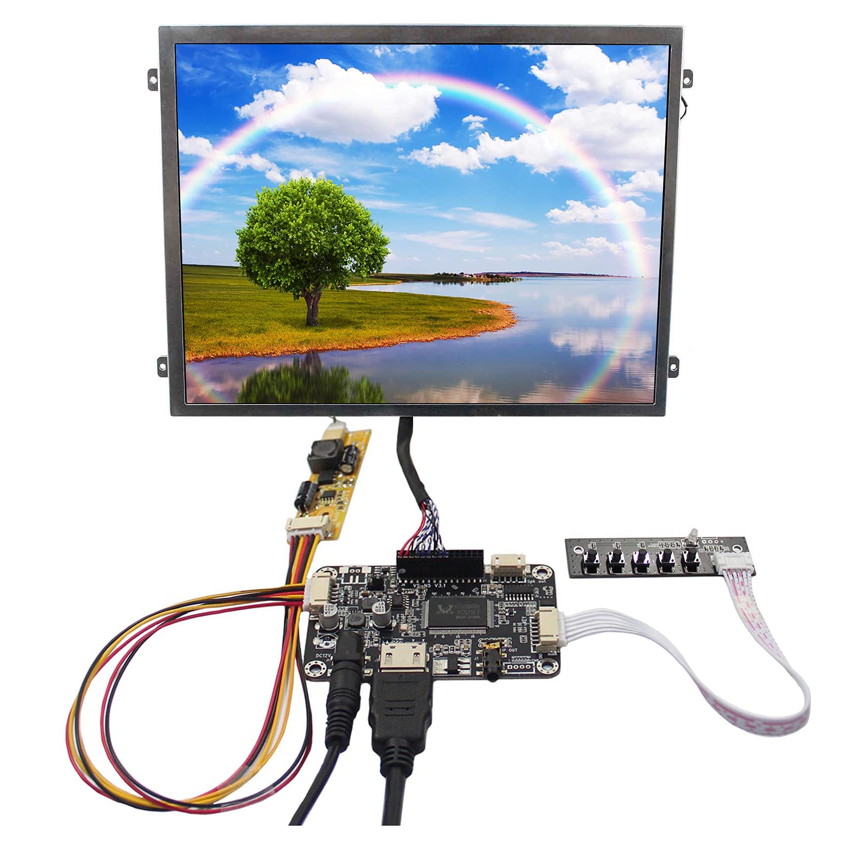 VSDISPLAY 10.4 inch VS140T-003A 1024x768 4:3 500nit IPS LCD Screen and Audio Controller Board