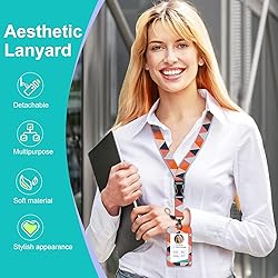 Plifal ID Badge Holder with Lanyard and Retractable