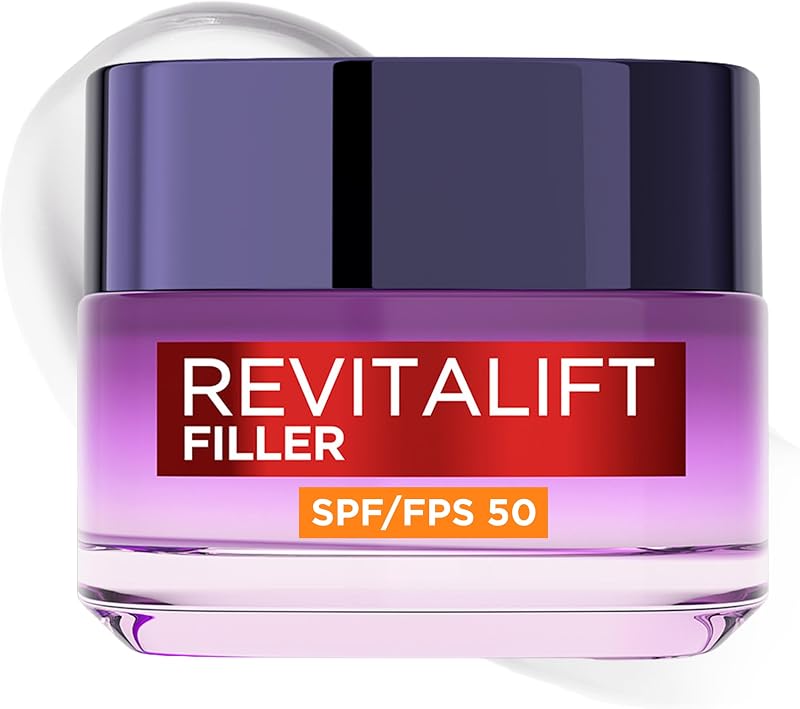 L'oreal paris dermo expertise creme preenchimento intensivo com ácido hialurônico e fps 50, protegendo dos raios uvb e uva, 50 ml (embalagem com 1)
