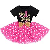 IMEKIS Baby Girls Mouse 1st 2nd Birthday Dress Polka Dots Tulle Tutu Cake Smash Summer Party Photo Props