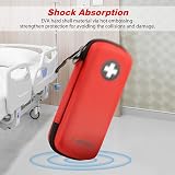 MEDMAX Epipen Case Hard Shell EVA Travel Organizer Red Holds 2 EpiPens view 3