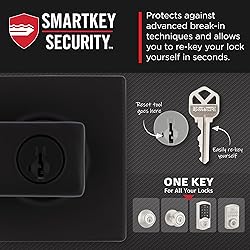 Kwikset Breton Entry Door Handle with Lock and