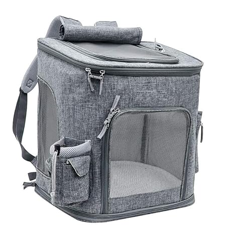 Yugoujiu Extra großer Haustier Rucksack 10 kg Hund Rucksack Sommer atmungsaktiv aus Tragetasche zusammenklappbaren Katzenruck