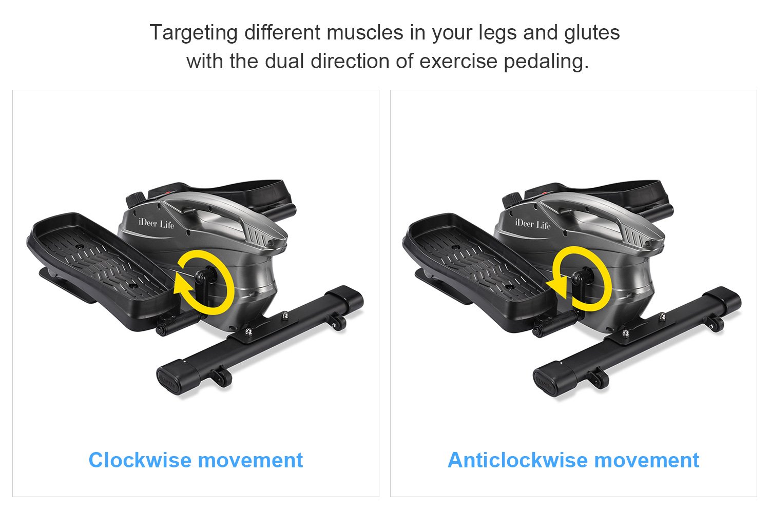 IDEER LIFE Under Desk&Stand Up Exercise Bike,Mini Elliptical Trainers