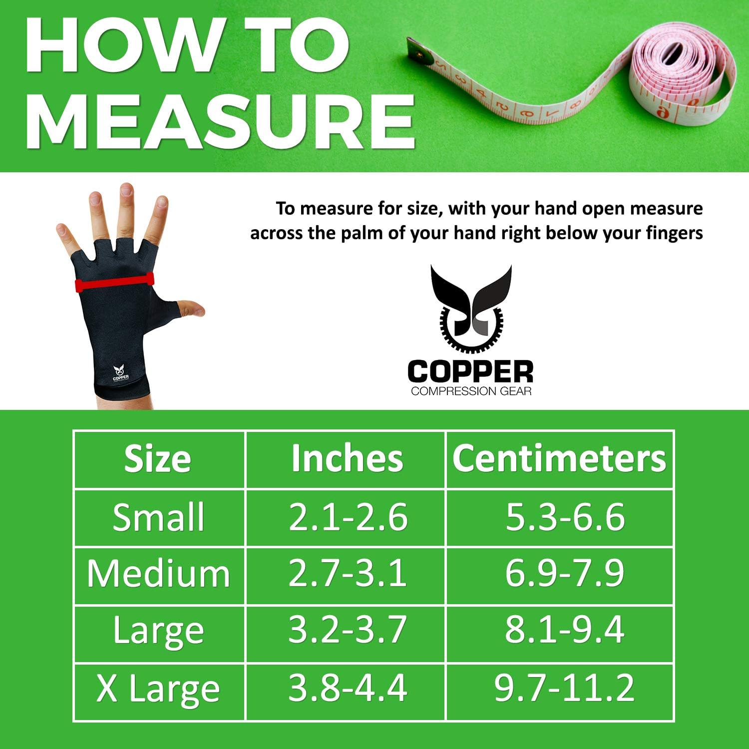 Arthritis Gloves for Women and Men by Copper Compression Hand Gear - Guaranteed to Speed Up Recovery + Relieve Symptoms of Carpal Tunnel Syndrome, Arthritis, RSI, Tendonitis + More. (Pair of Gloves): Health & Personal Care