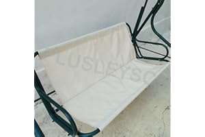 PLUSLEYSC Patio Swings Replacement Seat, 900D Waterproof Thickened Fabric Porch Swing Seat Bench Cover 2/3 Seater Replacement (Beige, 54.3x19.7x19.7 inch)