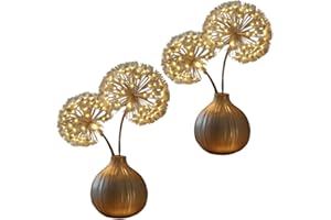 Blissful Bright Dandelions, Dandelion Lamp, Artificial Dandelion Branches with Lights, for Room Fireplace Table Christmas Dec
