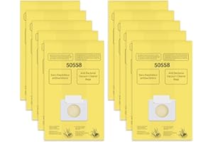 FUNMIT Vacuum Cleaner Bags Replacement for Kenmore Canister Type C/Q 5055, 50555, 50557, 50558, 200 Series, 400 Series, 600 Series, 700 Series, 800 Series and Pana·sonic Type C-5, C-18 Series Vacuum, 10 Pack