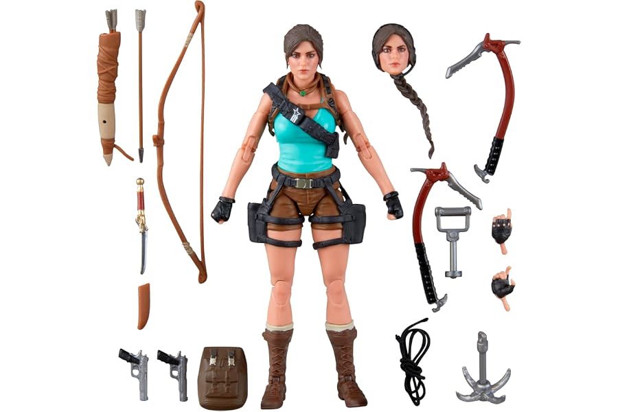 G.I. Joe Classified Series Collaborative Lara Croft Tomb Raider | Collectible 6-Inch Action Figure Set with 16 Accessories