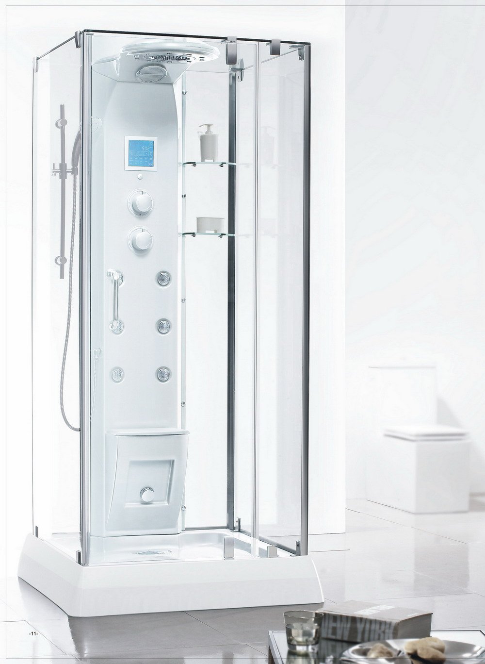 CABINA DE HIDROMASAJE-SAUNA HX602 BLANCA