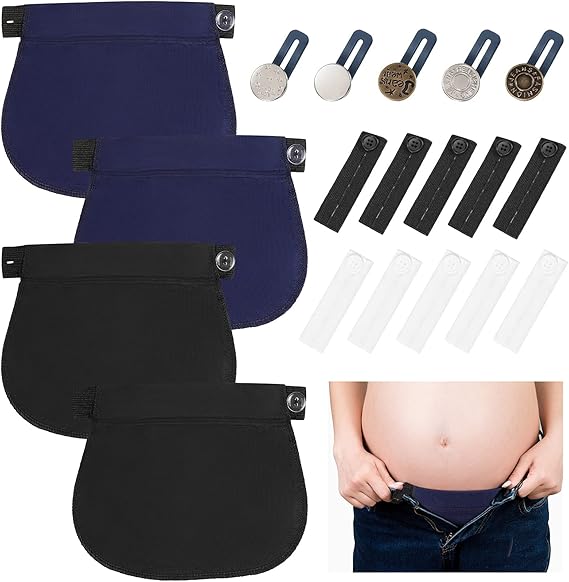 19 Pieces Waist Extender Set Maternity Pants Extender Adjustable Pant