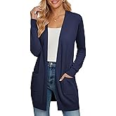 GRACE KARIN Women Lightweight Cardigan Sweaters with Pocket Long Sleeve Shrugs