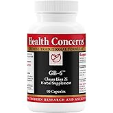 Health Concerns GB-6 – Gallbladder Support Supplement – Chuan Lian Zi Herbal Formula – Natural Gallstone Support – Bupleurum, Turmeric, Dandelion Root Extracts– Chinese Herbal Capsules – 90 Capsules