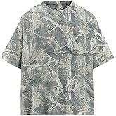 Camo Oversized Shirt Y2k Crewneck Maple Leaf Printed Short Sleeve Unisex Summer Graphic Tees